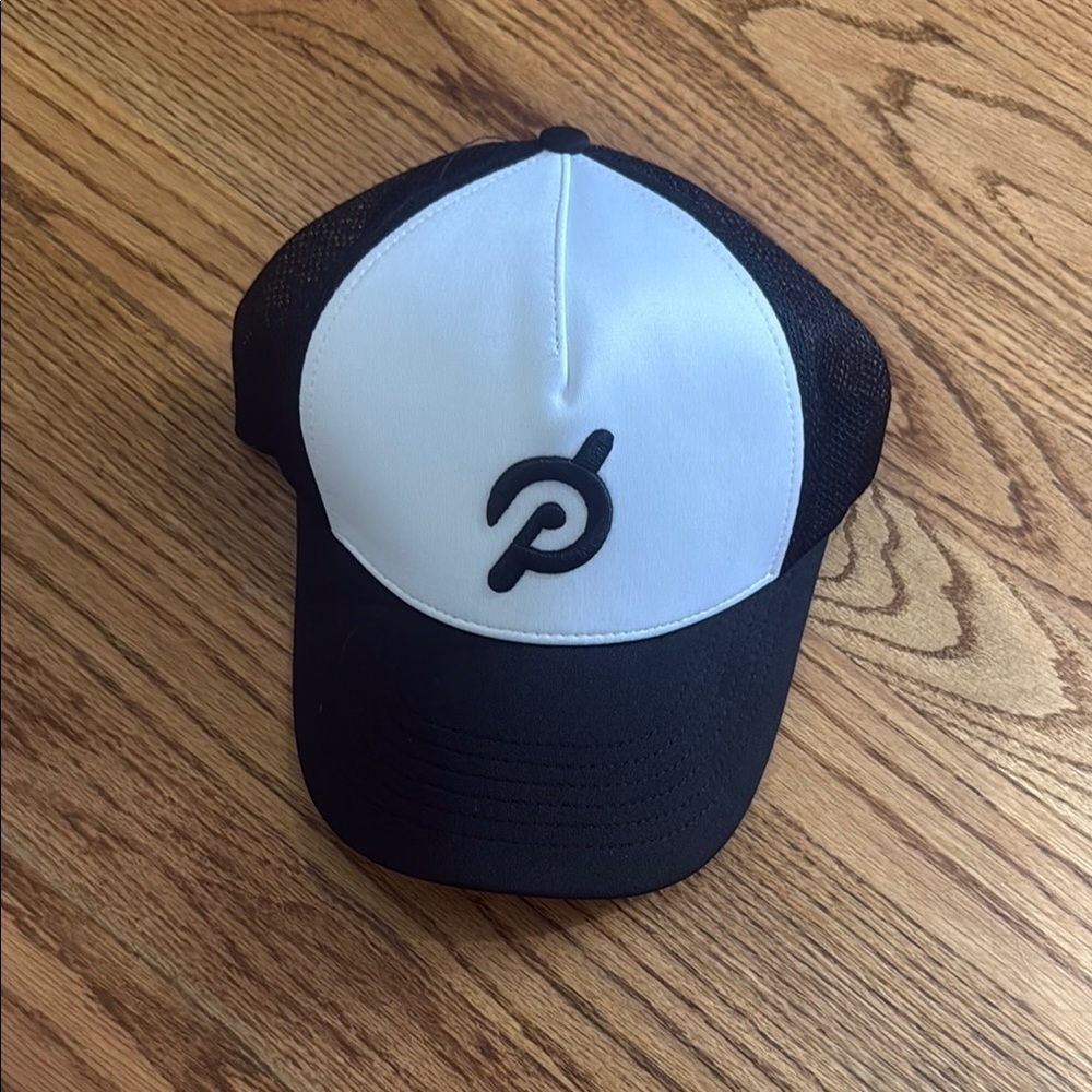 Peloton Black and White Trucker Hat